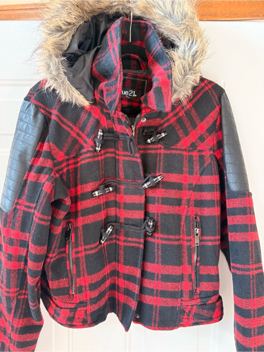 Rue 21 Jacket with faux fur hood